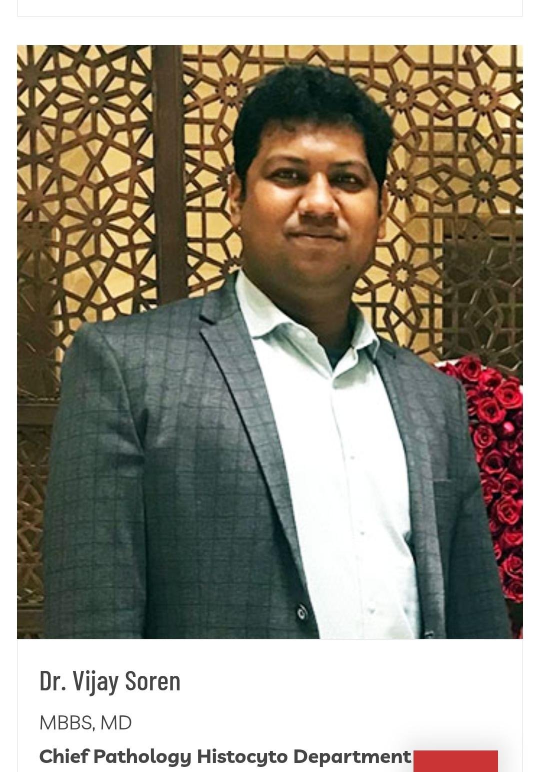 Dr. Vijay Soren - Chief Pathologist